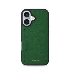 COGURE スマホケース 互換 iPhone17 ケース ???革 シュリンクカーフレザー カード入れ TPUケース シンプル おしゃれ 専用ボックス付き COPC1 グリーン【Green】のサムネイル