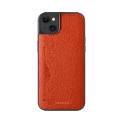 COGURE コグレ iPhone14Plus ケース 本革 シュリンクカーフレザー カード入れ シンプル おしゃれ ギフトボックス付き COPC1 オレンジ【Orange】のサムネイル