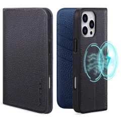 VISOUL iPhone16 ProMax 対応ケース 手帳型 本革 アイフォン16 ProMax スマホケース レザーケース 手帳型ケース カード収納 携帯ケース 全面保護 柔軟なTPU素材 スタンド機能付き ワイヤレス充電対応 iphone 16 プロマのサムネイル