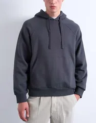 トップマン メンズ アウター パーカー・スウェット パーカー Topman boxy fit hoodie in charcoal CHARCOAL チャコールのサムネイル