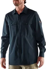 フェールラーベン メンズ トップス シャツ Fjallraven Mens Abisko Trekking Shirt Dark Navy ネイビーのサムネイル