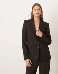 マンゴ レディース アウター ジャケット・ブルゾン ブレザー Mango Bergen tailored classic blazer part of a set BROWN ブラウンのサムネイル