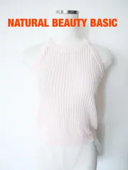【新品　2025年製】NATURAL BEAUTY BASIC　ナチュラルビューティーベーシック　スパンコールアメスリニット　2025年製　F（フリー）　ライトピンク　〈公式〉090　透け感あり　可愛い　おしゃれ　送料込み　6468178のサムネイル