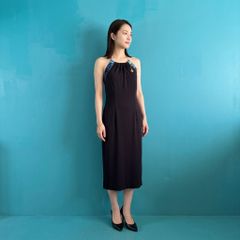 新品 レオナール カンカンワンピース ノースリーブ スタンドカラー 花