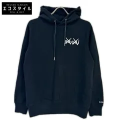 sacai　サカイ　【×KAWS】21年製 21-0283S ブラック ロゴ刺繍 フーディ　1のサムネイル