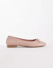 エイソス レディース シューズ パンプス ASOS DESIGN Lion bow ballet flats in taupe トープのサムネイル