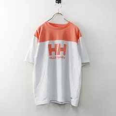 極美品 ヘリーハンセン HELLY HANSEN S/S Foot Ball Tee ショートスリーブフットボールティーS＼ホワイト オレンジピンク【2400015058382】のサムネイル