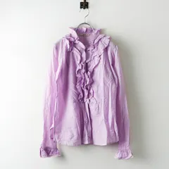エトロ ETRO ストライプ コットンガーゼ フリル長袖シャツ 40 パープル┃ブラウス 羽織 ハオリ トップス【2400015060231】のサムネイル