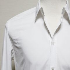 希少】ロロピアーナ ワンピースカラー コットンシャツ ホワイト S M