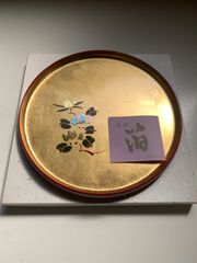 金箔工芸品 丸硯箱 桔梗 金箔工芸品 桔梗 丸硯箱 洋金箔 - メルカリ