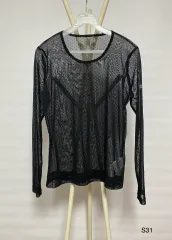 Munsingwear ブラック ドット メッシュ Tシャツ Mのサムネイル