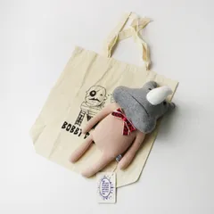 ボビーダズラー BOBBY DAZZLER サイ ぬいぐるみ 一点物 グレー×ピンク／雑貨 ロンドン 【2400014992267】のサムネイル