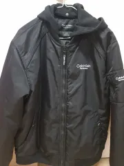 Calvin Klein フード MA-1ジャケット ブラック XLのサムネイル