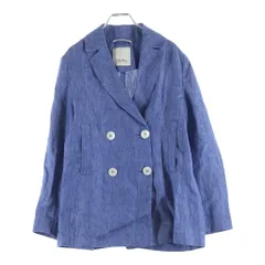 Max Mara (マックスマーラ) ダブルブレスト テーラードジャケット コットン デニム ブルー 904106126 レディースのサムネイル