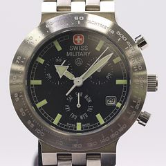 SWISS ARMY 自動巻き　黒文字盤ヴィンテージ　メンズ16cm稼働品 SWISS ARMY 自動巻き 黒文字盤ヴィンテージ メンズ16cm稼働品 - メルカリ