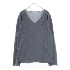 lucien pellat-finet (ルシアンペラフィネ) スカル刺繍 ラインストーン カシミヤニットセーター グレー #Lのサムネイル