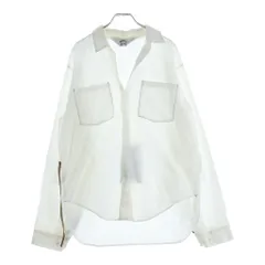 SUNSEA (サンシー) 22SS COTTON JOHNNY.D SHIRT コットン ジョニーD ポケットステッチ 長袖シャツ ホワイト 22S14のサムネイル