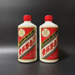 1970年代 2本 未開栓  貴州茅台酒 約270ml ハーフボトル ビンテージ 検索：中国酒 老酒 古酒 紹興酒 白酒 芽台酒 葵花 天女 五星麦 マオタイ SUNFLOWERのサムネイル