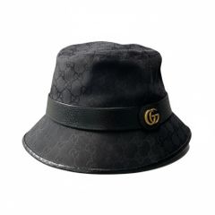 g11 GUCCI グッチ GGキャンバス フェドラ バケットハット GG Canvas Fedora Bucket Hat L 59cm ブラック 帽子 g11 GUCCI グッチ GGキャンバス フェドラ バケットハット GG Canvas
