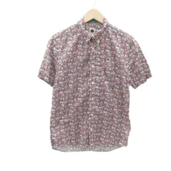 プリティーグリーン Pretty Green カジュアルシャツ 半袖 3 S ピンク ペイズリー柄 ボタンダウン /SY20 ■GY58のサムネイル
