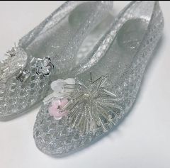 未使用☆ジェリーシューズ クリアサンダル チャーム Heavenly Jely風