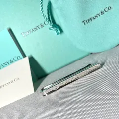 美品 TIFFANY ティファニー T&Co 1837 エングレイブロゴ 鏡面スターリングシルバー AG/SV925 ネクタイピン タイピン タイバー 付属有のサムネイル