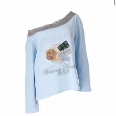 ホンキョーウェイティングナンバー オフショルダ―Tシャツ アイレット ワン（ONE）着用のサムネイル