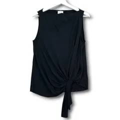 Weekend MaxMara ウィークエンドマックスマーラ NAZIONE ノースリーブ タンクトップ トップス バタフライ 蝶々 ボートネック ドレープ ブラック 黒 サイズS レディース 夏 ゴーゴー古着マルイ北千住店 7 No.草久2542のサムネイル