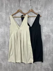 美品 ehka sopo エヘカソポ タグ付き 二点セット タックジャンスカ Aライン ワンピース sizeF/黒 ベージュ ■■ レディースのサムネイル