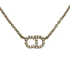 美品 DIOR ディオール Clair D Lune ネックレス ゴールド メタル GP クリスタル クレール ディー リュヌ ラインストーン ペンダント アクセサリー レディース 女性 プレゼント N0717CDLCY_D301のサムネイル