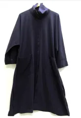 ISSEY MIYAKE イッセイミヤケ men ロング カーディガン ネイビー 95 100のサムネイル