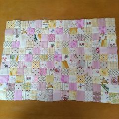 handmadeパッチワークふわふわマット② ✿カフェマットとしても੯・͡