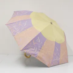 折りたたみ日傘 HANWAY ハンウェイ USED品 晴雨兼用 アートイラスト 個性的 木製手元 55cm FA9850のサムネイル