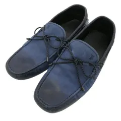 TOD’S トッズ ゴンミーニ ドライビング ヌバック レザー シューズ ネイビー系 6.5【中古】のサムネイル