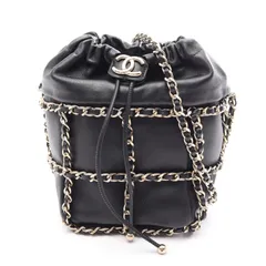 シャネル CHANEL ショルダーバッグ ココマーク 巾着 AS2313 ブラック ラムスキン（羊革） ドローストリング バケットバッグ スモール レディース Used Aのサムネイル
