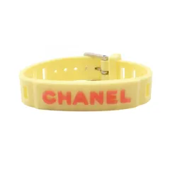 シャネル CHANEL ブレスレット ラバーバンド イエロー その他 ロゴラバーブレスレット レディース Used Aのサムネイル