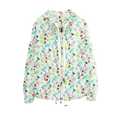 ルイ・ヴィトン LOUIS VUITTON 総柄 ブルゾン フード付き RW191B NNT FGMA82 ナイロン ブルゾン レディース Used Aのサムネイル