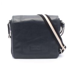 BALLY ショルダーバッグ レザー ブラック - メルカリ
