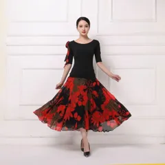 新品未使用 スカート&トップス2点セット★ダンスパーティーでも映える華やか練習着！のサムネイル
