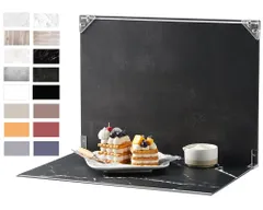 BYSTONE 製品写真背景キット 16パターン写真背景板 8枚 16.5 x 11.75インチ 卓上背景 食品ジュエリー化粧品用 小さな製品 写真撮影小道具Juのサムネイル