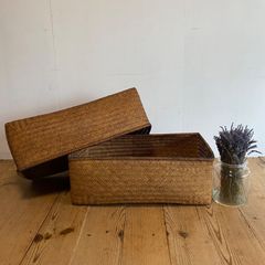 行李 こうり 竹籠 天然素材の収納バスケット 柳行李 - メルカリ