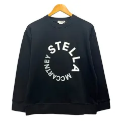 ステラマッカートニー STELLA McCARTNEY トレーナー スウェット クルーネック コットン プリント 裏起毛 長袖 12Ans 黒 ブラックのサムネイル
