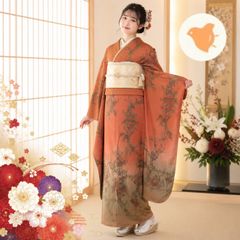 大特価！振袖フルセット(6点)成人式・高級古典柄・金彩加工・金駒刺繍