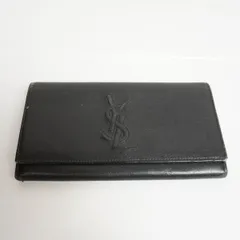 正規 Yves Saint Laurent イブ サンローラン 352905y 0918 レザー 長財布 ロング ウォレット 黒 ブラック 本物 4207Q★2のサムネイル
