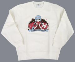 [중고] 아우터웨어 스노우 미쿠 스웨트 화이트 M 사이즈 [유키 미쿠 (SNOW MIKU 2025) × 돈 키호테 발렌타인 테마]