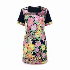 近年美品 LEONARD レオナール ストレッチ チュニック ワンピース 42