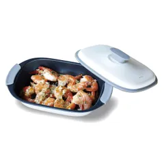 シービージャパン 電子レンジ調理器具 電子レンジで魚焼き [ 炒める 茹でる 焼く 煮る 蒸す 炊く がこれ1つ ] 食器洗浄機対応 レシピ付き レンジグリル レクタングル copanのサムネイル