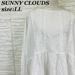 SUNNY CLOUDS サニークラウズ フェリシモ ブラウス チュニック ホワイト レース 綿100% 大きいサイズ LL【011561】のサムネイル
