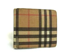 BURBERRY バーバリー ノバチェック PVC 二つ折り 財布 ウォレット 札入れ 小銭入れ レディース メンズ ベージュ系 DP2957のサムネイル