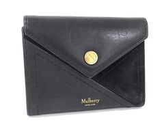 Mulberry 三つ折り財布 ブラック レザー - メルカリ
